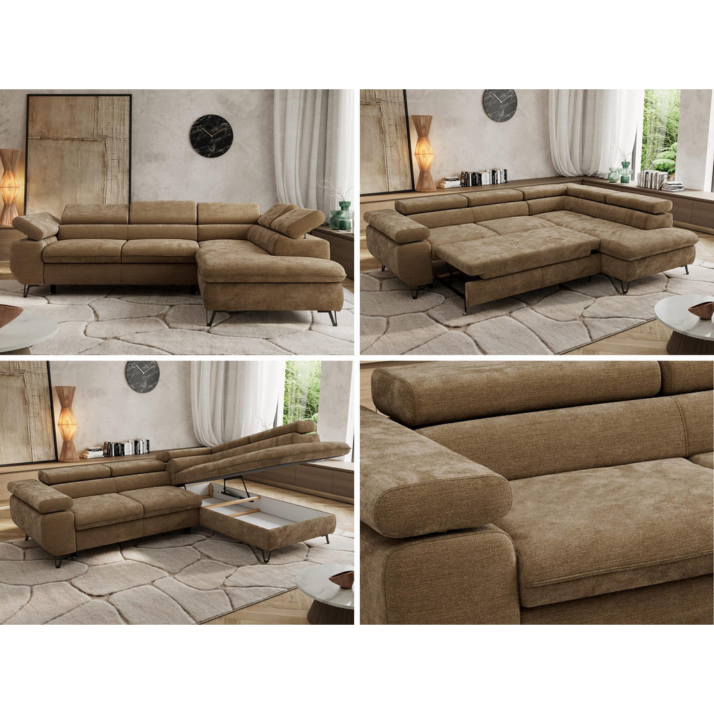Thumbnail - MKS Ecksofa, Braun, Textil, 3-Sitzer, L-Form, 273x208 cm, Oeko-Tex®, Wohnzimmer, Sofas & Couches, Wohnlandschaften, Ecks...