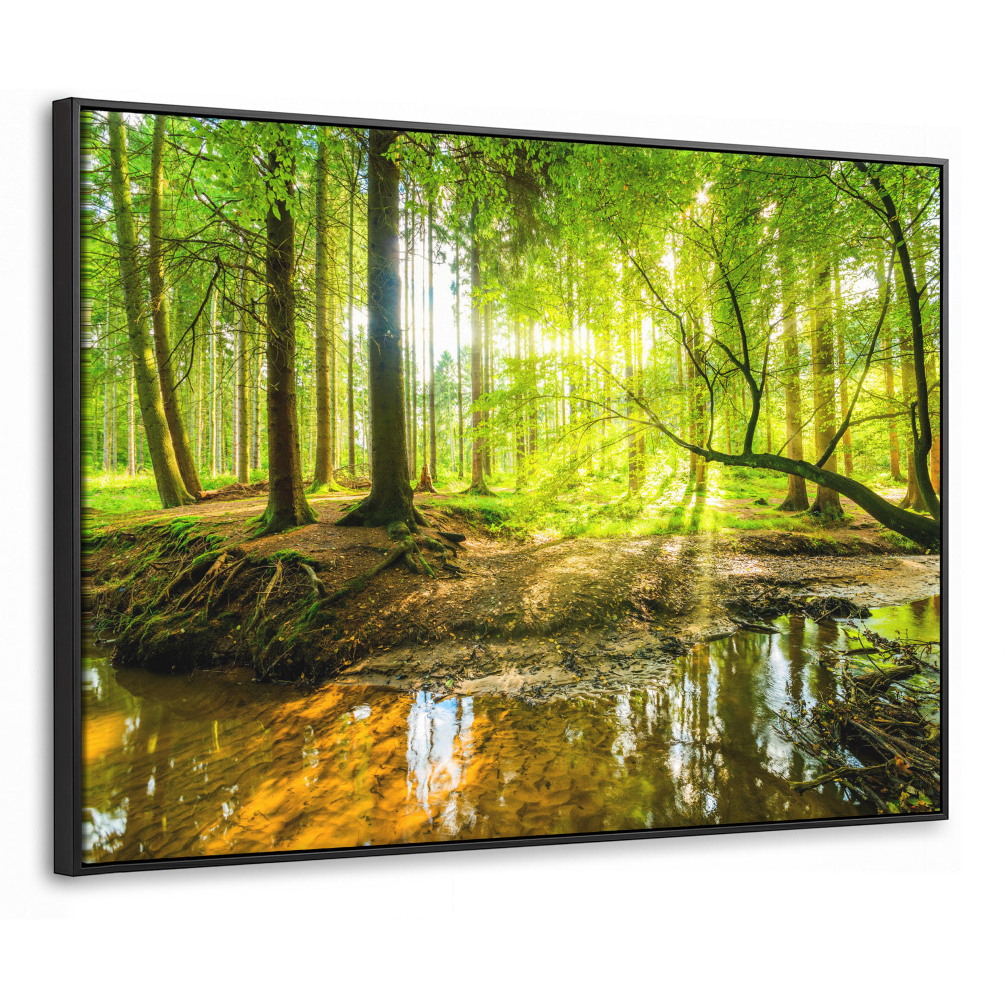 MuchoWow Leinwand Grün 70x50 cm