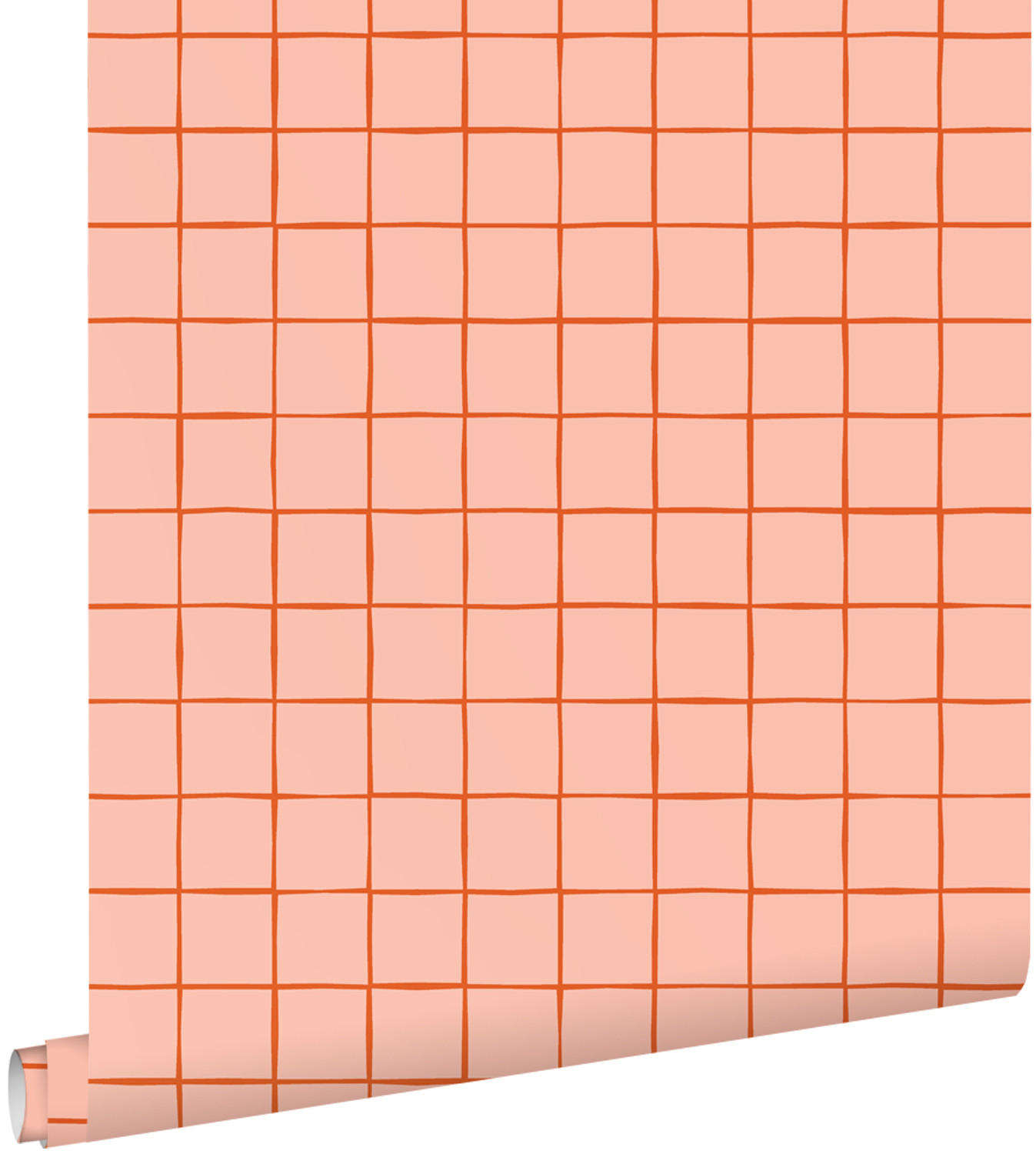 TAPETE Karomuster 0.53 x 10.05 m - Pink, Papier (53/1000cm) - ESTAhome
