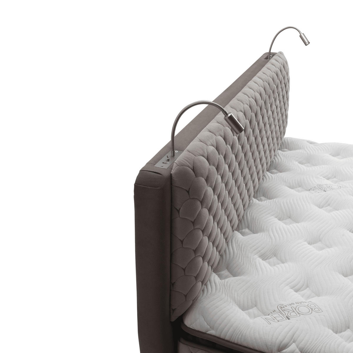 BOXBETT Borjen Set 160x200 - Beige, Holz/Metall (160/200cm) - Bambi