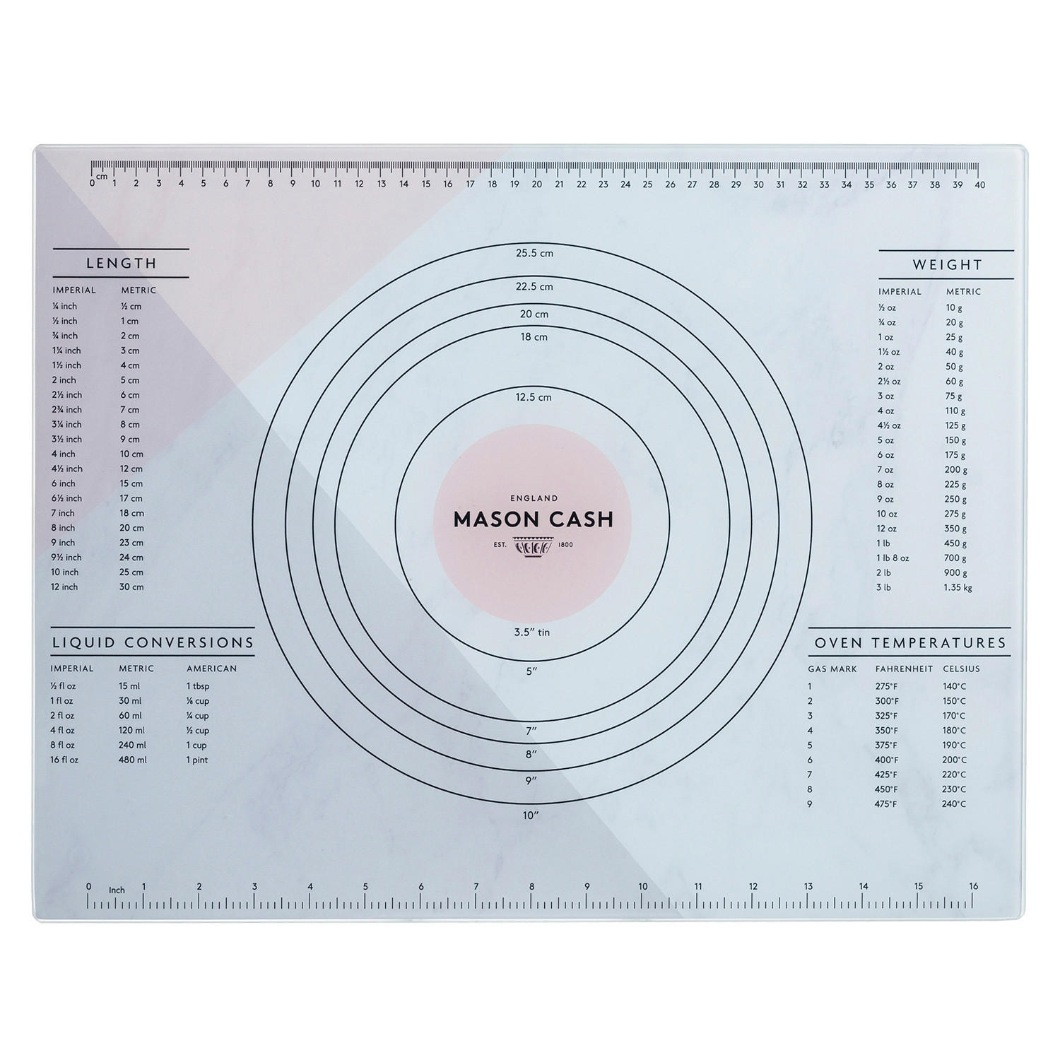 Mason Cash Konditorenplatte Silber 35x0.5x45 cm