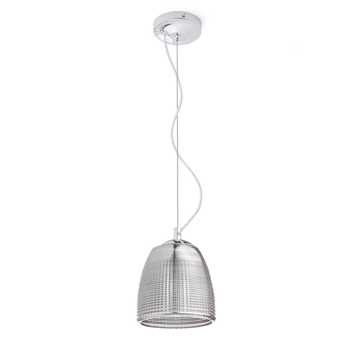 PENDELLEUCHTE AZRIA Rauchglas 5 W - Grau, Metall (30/30/120cm) - Rendl