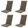 GARTENSTUHLKISSEN Canvas 120/50 cm 4er-Set - Taupe, Textil (50/8/120cm) - Madison