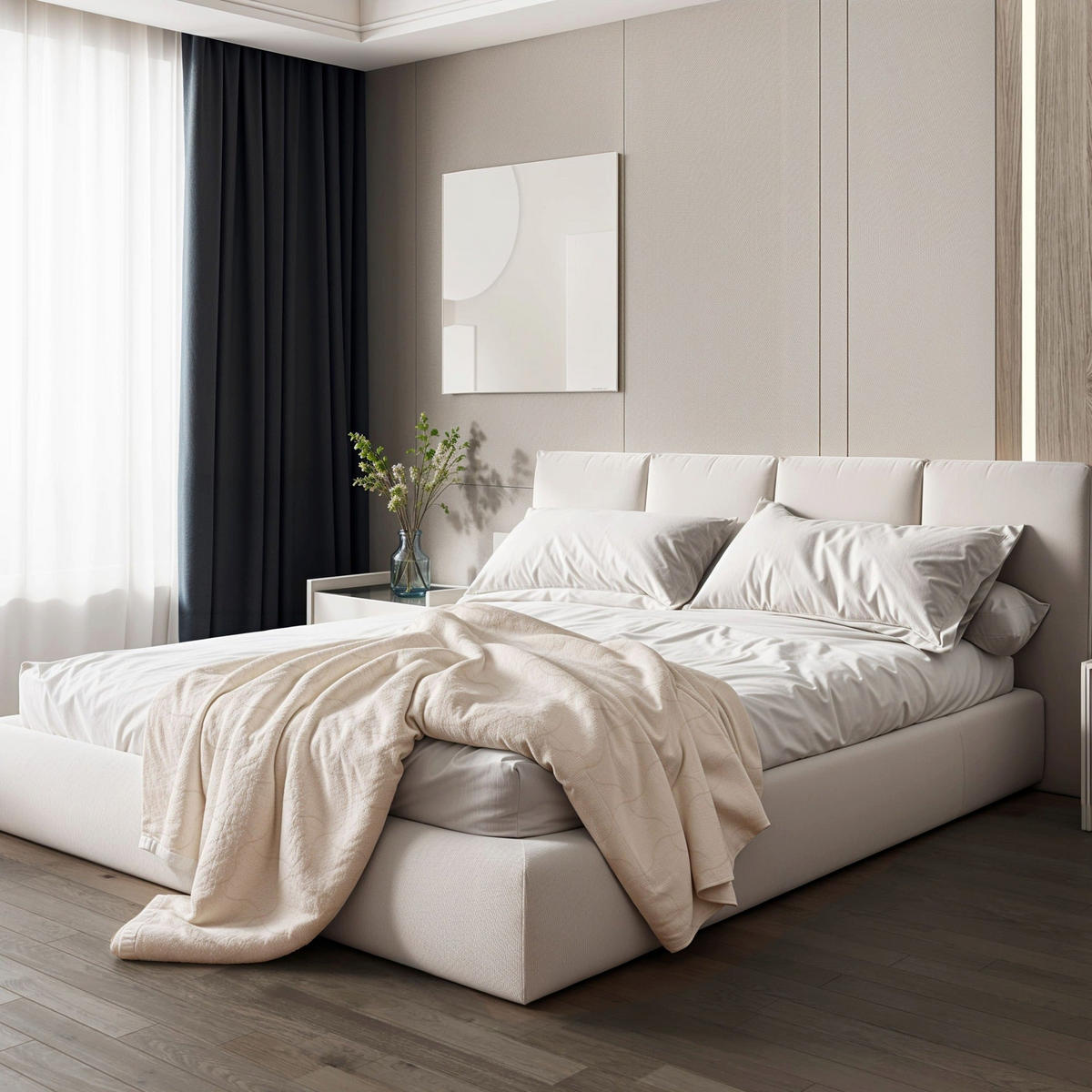 PLAID aus Carbonfaser 215 x 260 cm | Weicher Sofaplaid | Wendbarer Antistress-Plaid - Weiß, Textil (215/260cm) - The White Stone