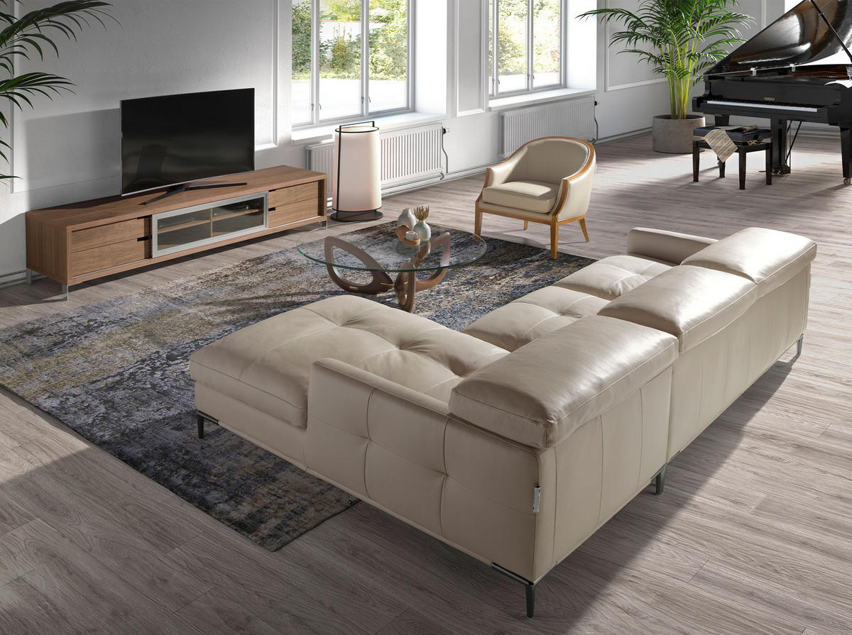 SESSEL Sandfarbe Honig 74/81/84 cm - Sandfarben/Honig, Leder (74/84/81cm) - ANGEL CERDA