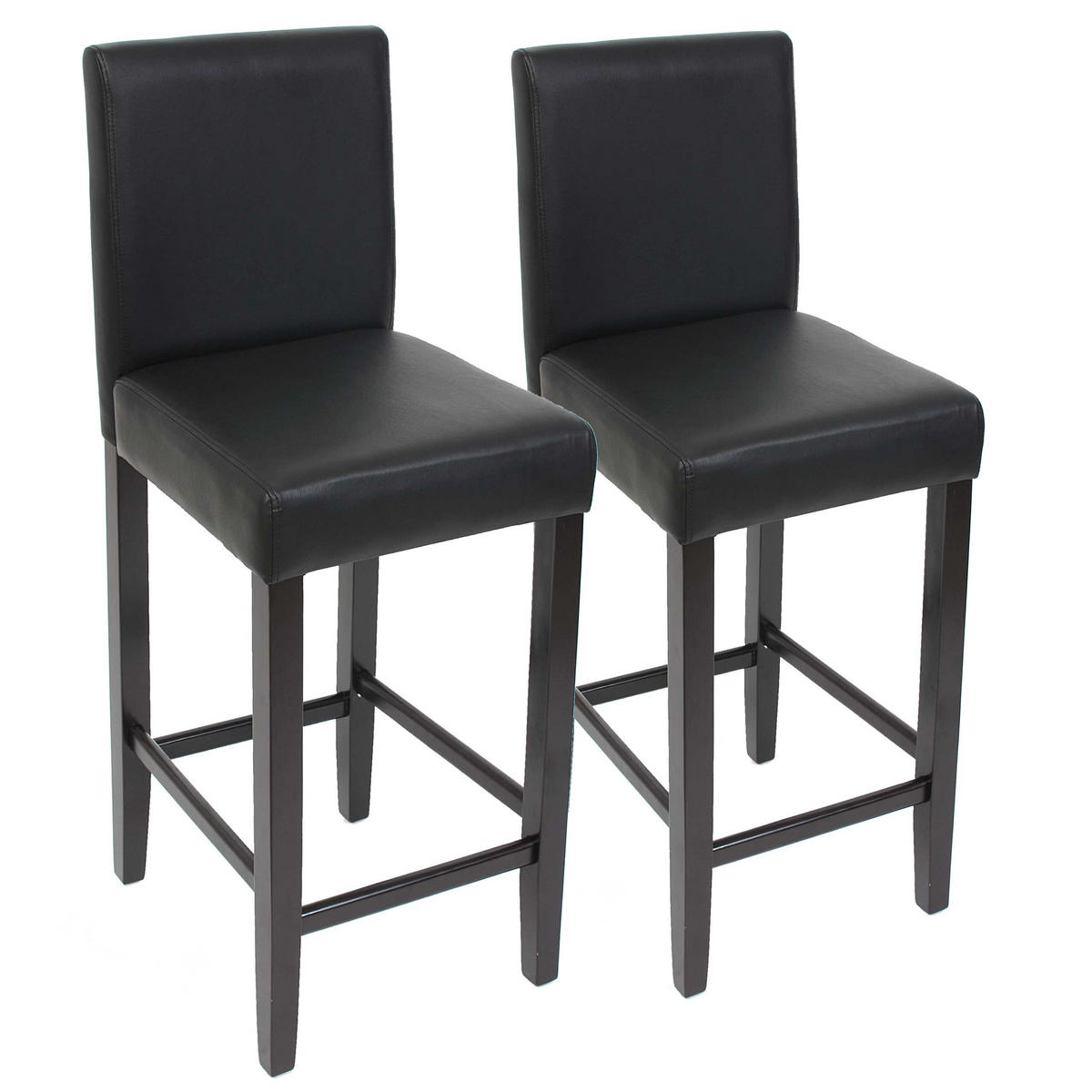 BARHOCKER Schwarz 2er-Set - Schwarz, Textil (41/109/50cm) - MCW