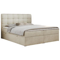 BOXBETT FAST 180/200 Beige Velvet - H3 - Beige, Holz/Textil (180/200cm) - MKS