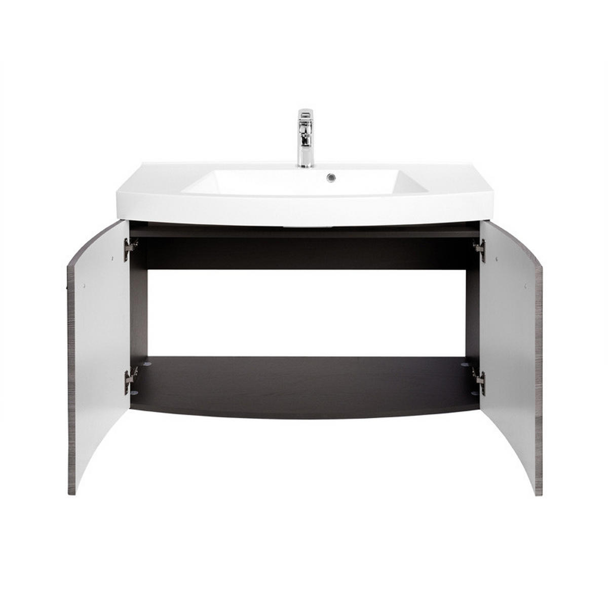 BADMÖBEL-SET 4-TLG. Florido-03 - Grau, Holzwerkstoff (210/200/47cm) - Lomado