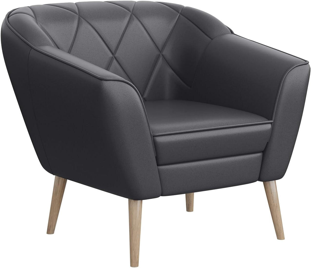 Meblini Sessel Grau 80x75x74 cm