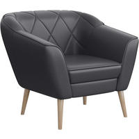 SESSEL Gisela - Buchefarben/Grau, Holzwerkstoff/Buchenholz (80/75/74cm) - Meblini