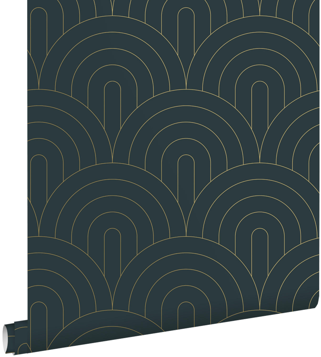 TAPETE Art Decó Muster 53 cm x 10.05 m - Goldfarben, Papier (53/1000cm) - ESTAhome