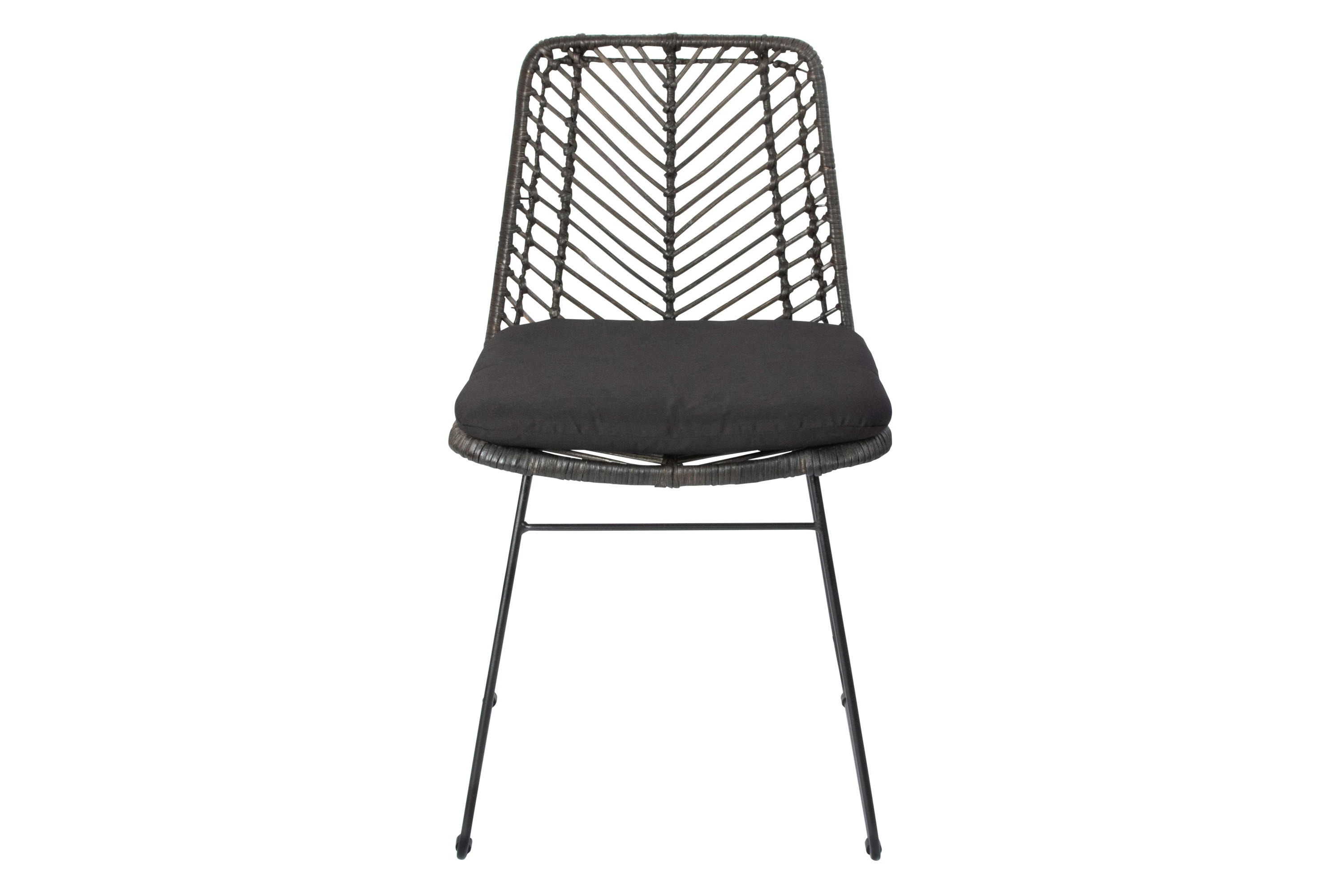 ESSZIMMERSTUHL KAIRO - Anthrazit/Schwarz, Naturmaterialien/Metall (45/80/40cm) - SAM