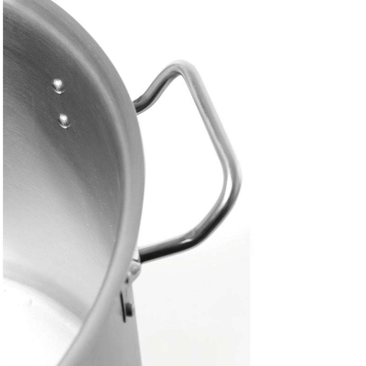 BUDGET Line Topf mit Deckel, 50 l Durchmesser 400 x 400 mm (Höhe) - Hendi 834701 - Schwarz/Weiß, Metall (25/30/25cm) - Hendi