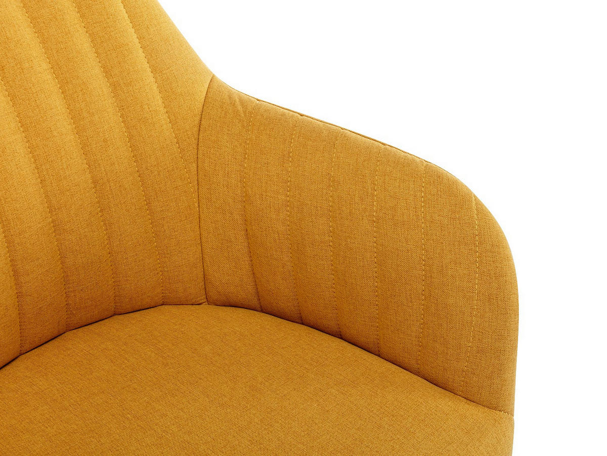 STUHL - 56cm x 58cm - Polyester - senffarben - ELEANA - Gelb, Textil (56/85/58cm) - Vente-Unique