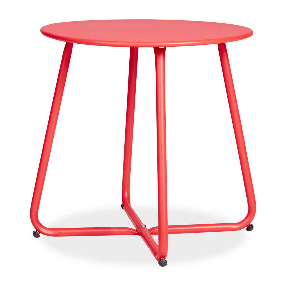 BEISTELLTISCH rund Metall Rot - Rot, Metall (45/44/45cm) - Homestyle4u