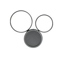 LED-DECKENLEUCHTE Dreiring 43.5/35.5/6 cm - Schwarz, Metall (43.5/35.5/6cm) - Nettlife