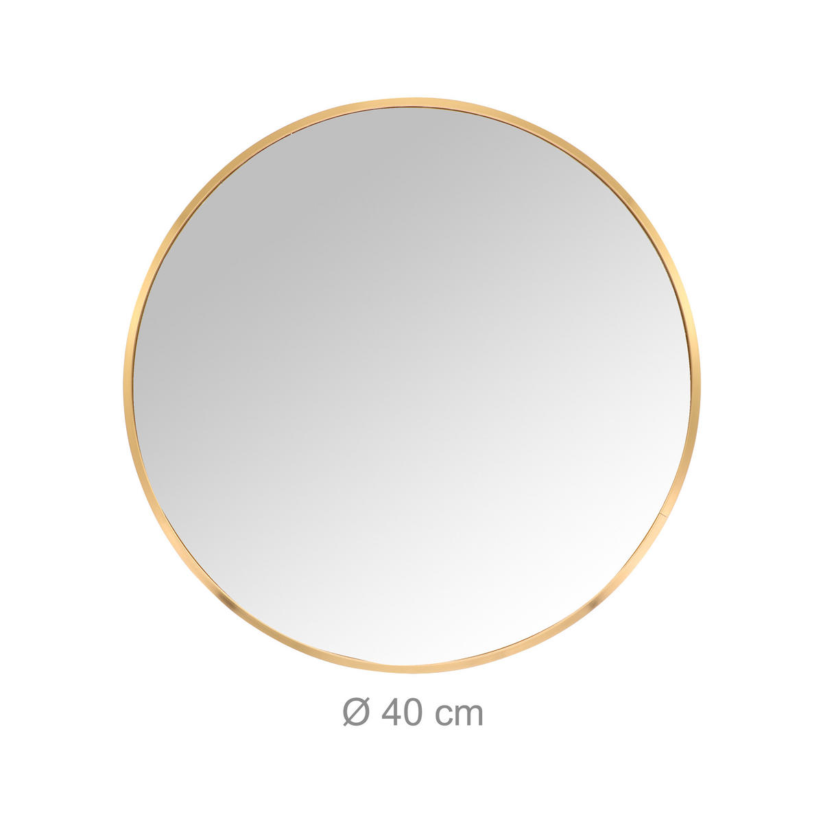 SPIEGEL - Goldfarben, Glas/Metall (40/40/3cm) - Relaxdays