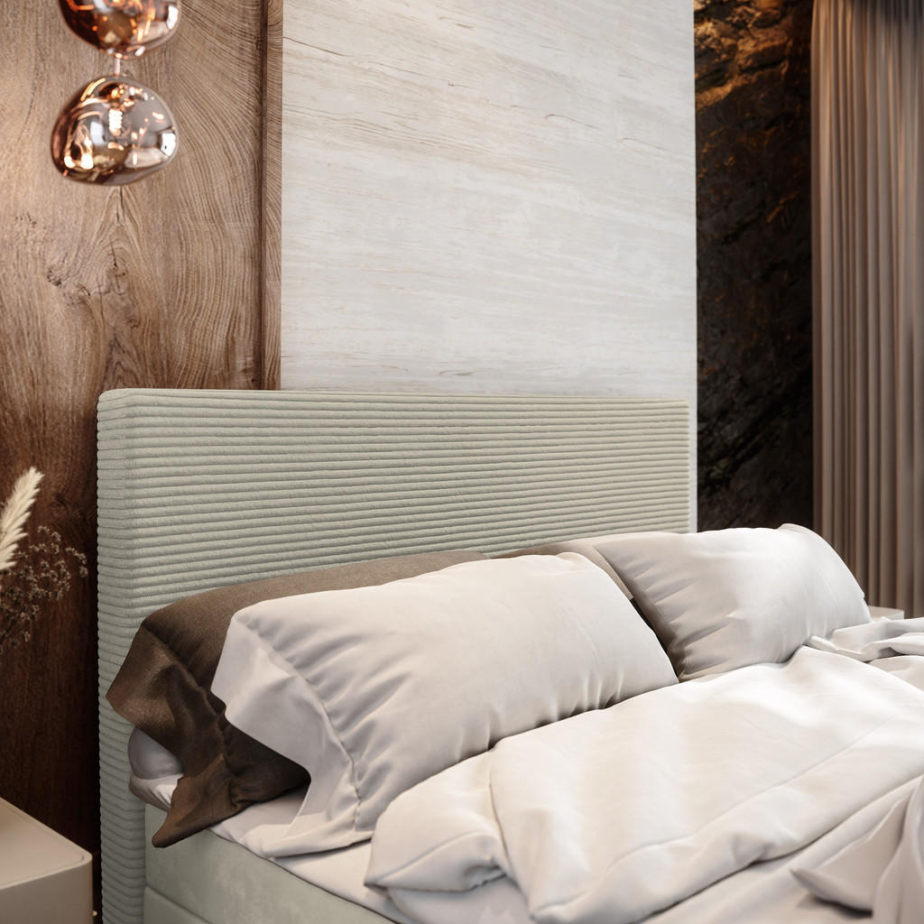 Thumbnail - Masseno Boxbett, Creme, Holz, 180x200 cm, Schlafzimmer, Betten, Boxspringbetten