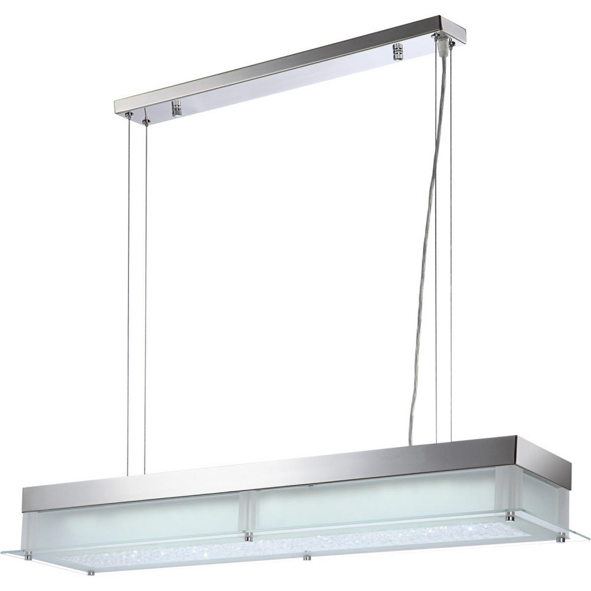 LED HÄNGELEUCHTE Chrom Silber SOKRATES - Silberfarben, Glas (80/20/93cm) - Globo Lighting