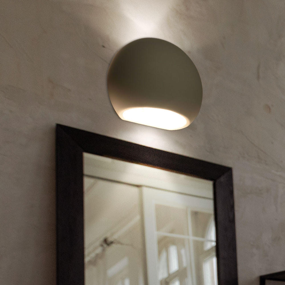 WANDLEUCHTE GLOBE Keramik Weiß - Weiß, Keramik (14/17.5/14.5cm)