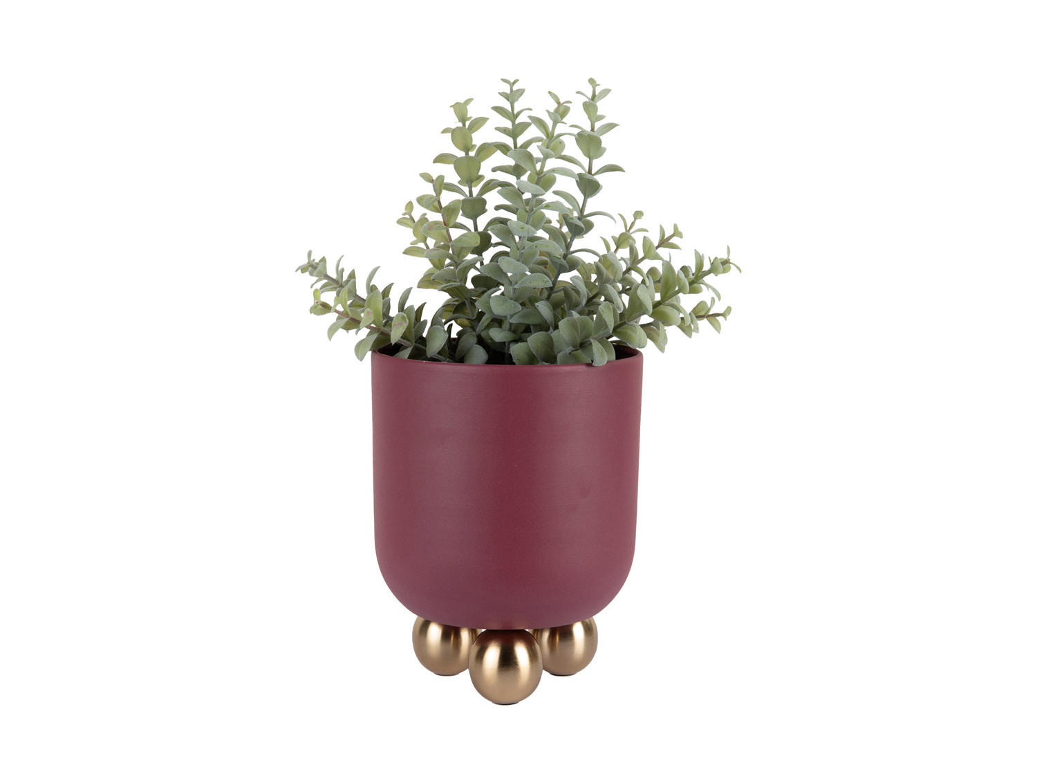 BLUMENTOPF Estilo Rot Ø18.5/23 cm - Rot, Metall (23cm) - Present Time