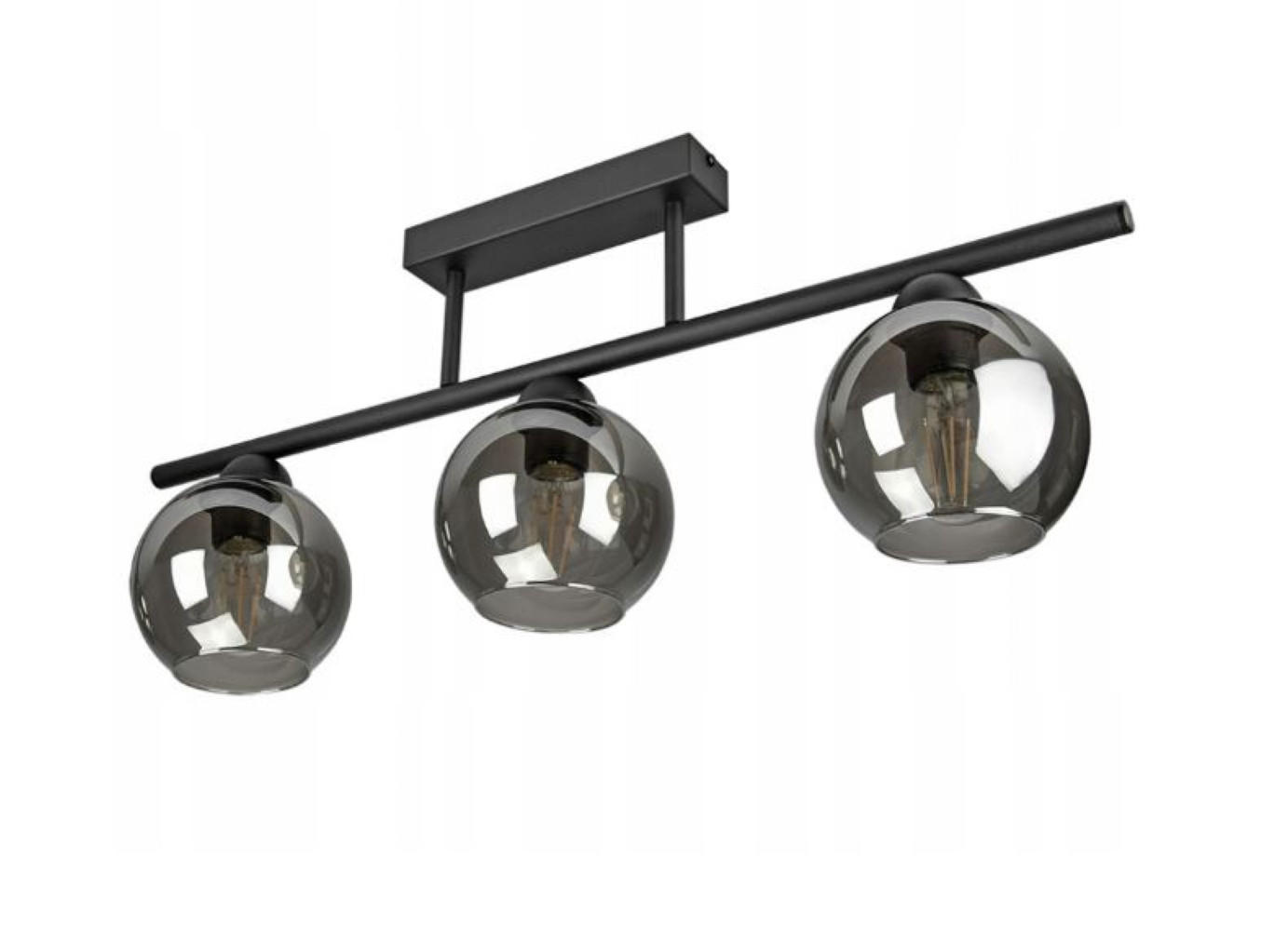 DECKENLEUCHTE - Schwarz, Glas/Metall (70/15/28cm) - kiki design