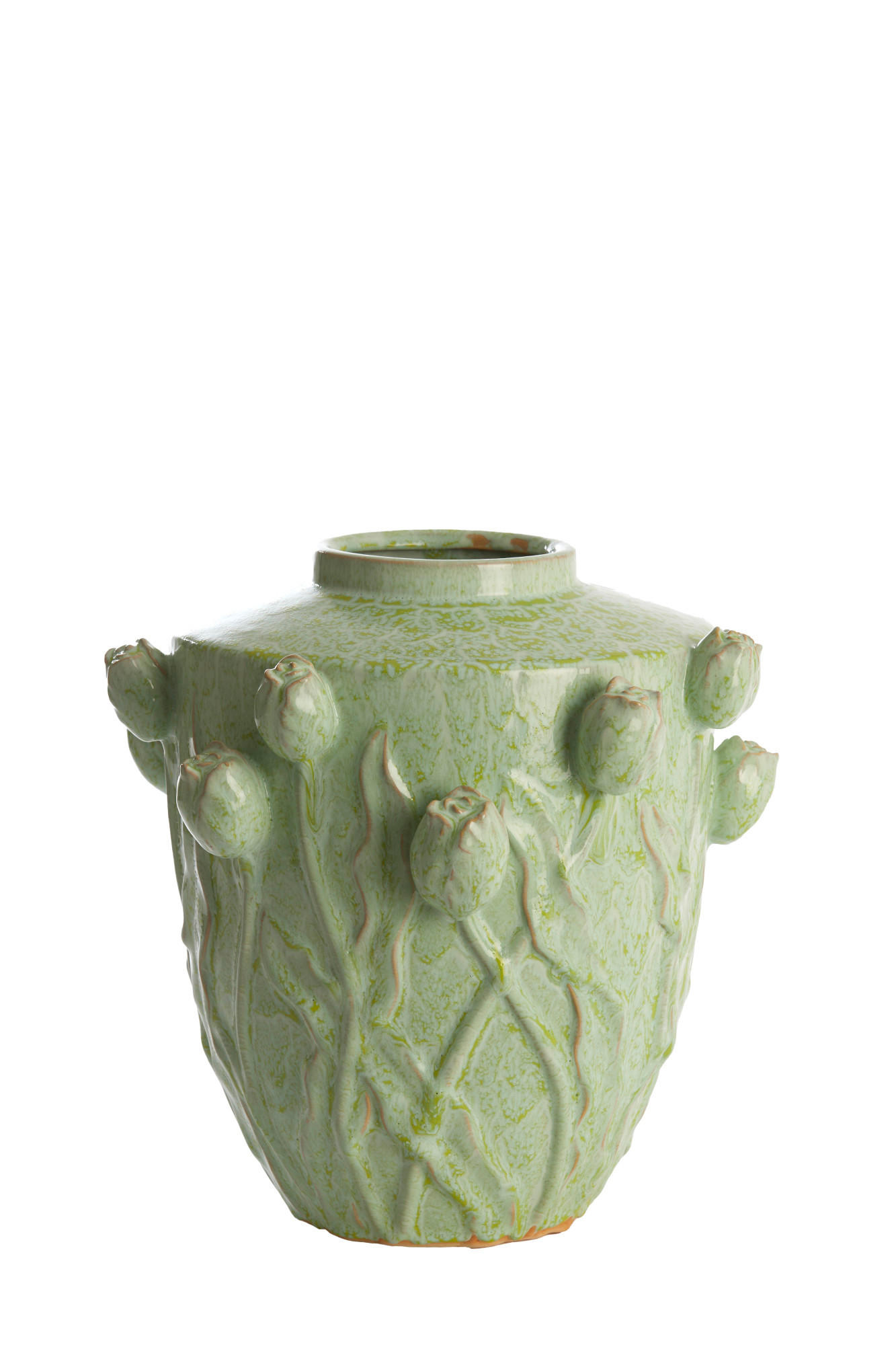 VASE Juana Grün Ø36/36 cm - Grün, Keramik (36cm) - Light & Living