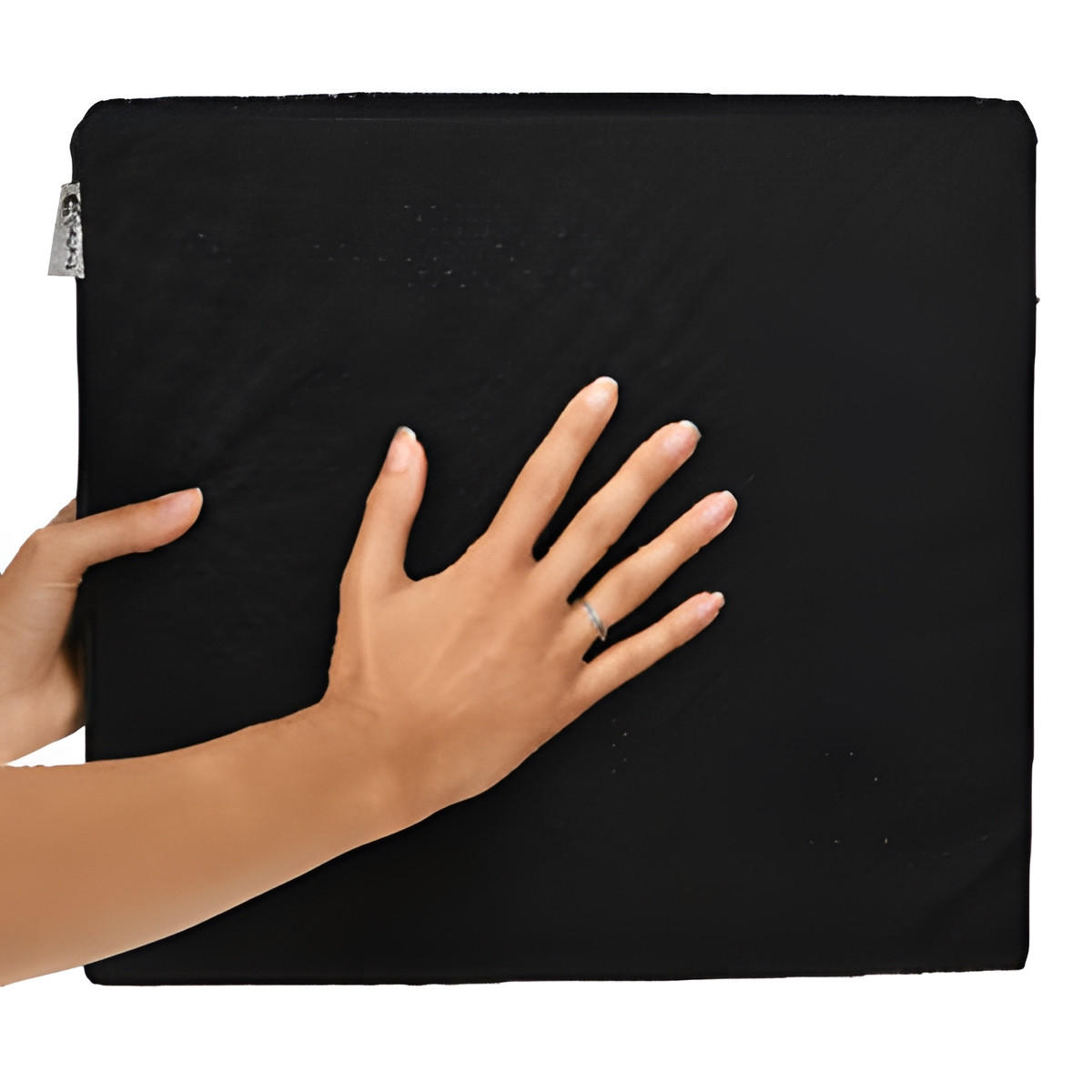 SITZKEILKISSEN BeauErgo 37/33,5 cm Scharz - Schwarz, Textil (37/33/7cm) - Beautissu 