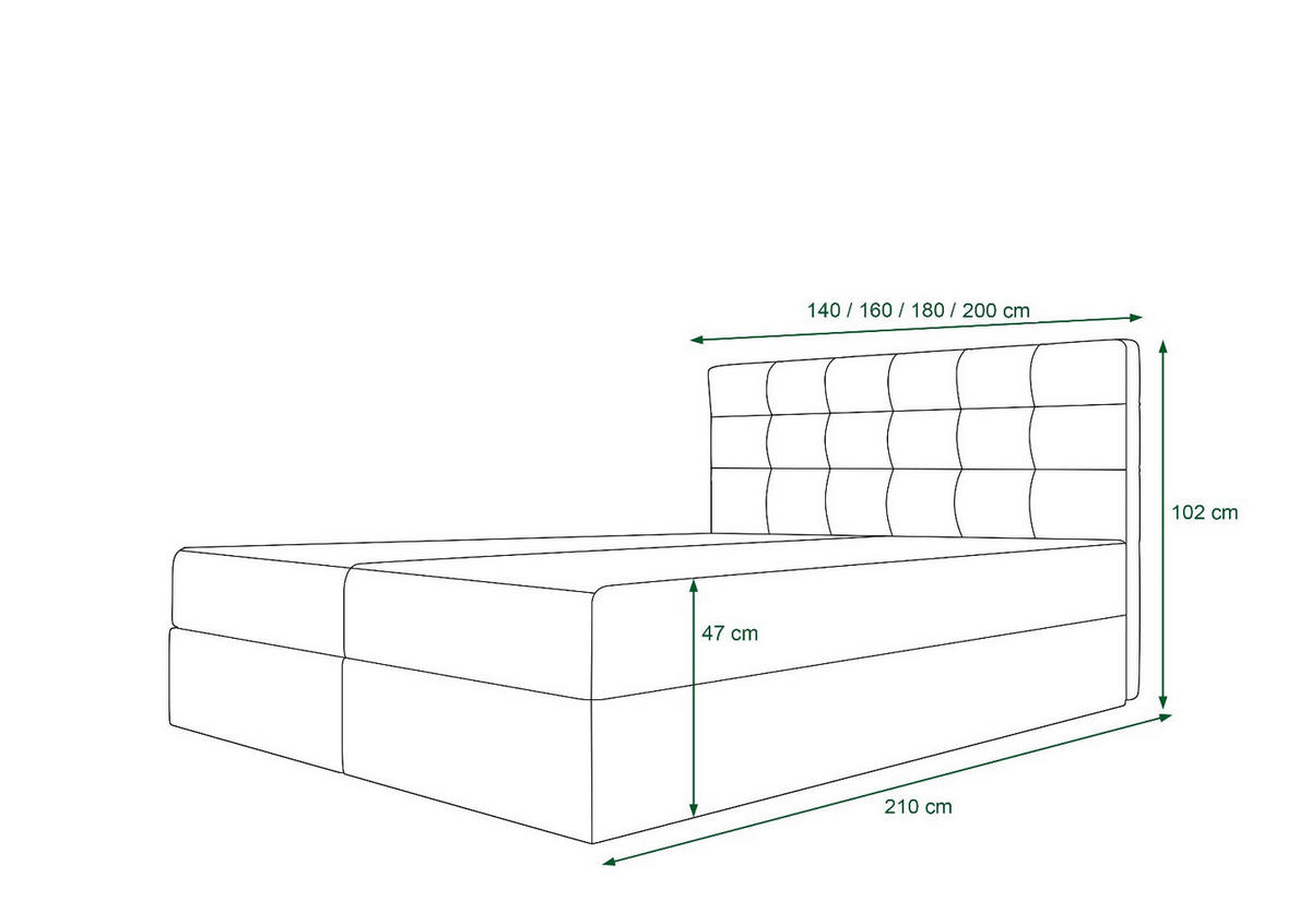 BOXBETT FADO 2 200x200, mit Matratze H3 und Topper, Cosmic 800 - Dunkelbraun, Holz/Kunststoff (200/200cm) - Bedante