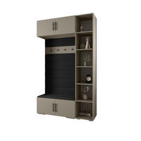 GARDEROBEN-SET 236,7/140/47 - Kaschmir/Schwarz, Holz/Metall (140/236.7/47cm) - Abiks Möbel