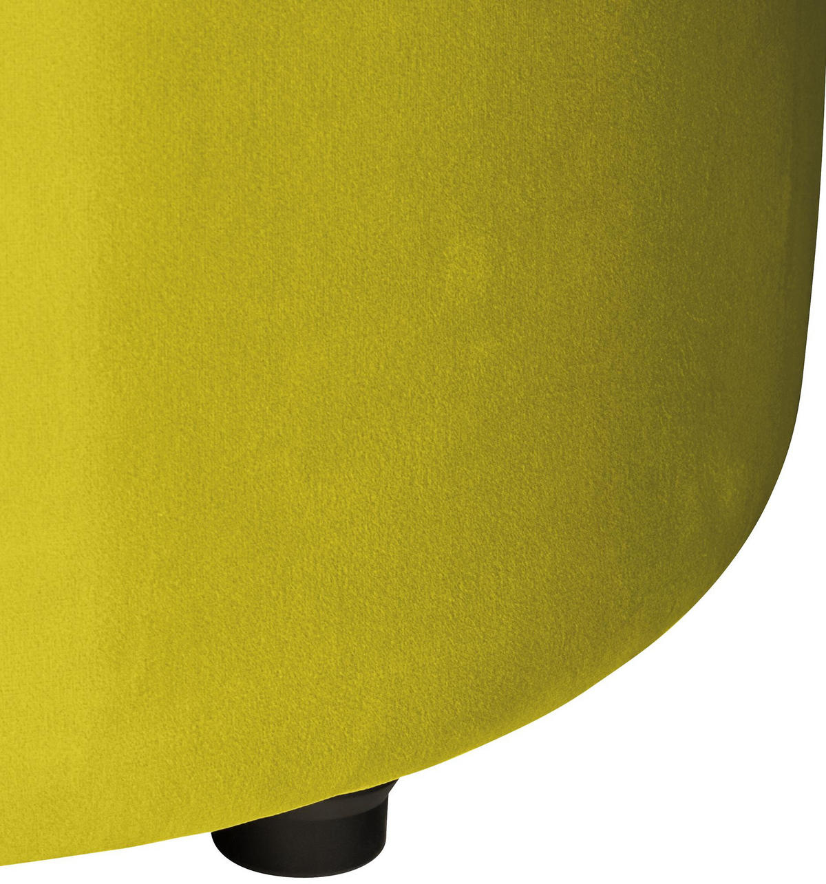 SITZWÜRFEL Samt Gelb - Gelb/Schwarz, Kunststoff/Textil (44/42/44cm) - CLP