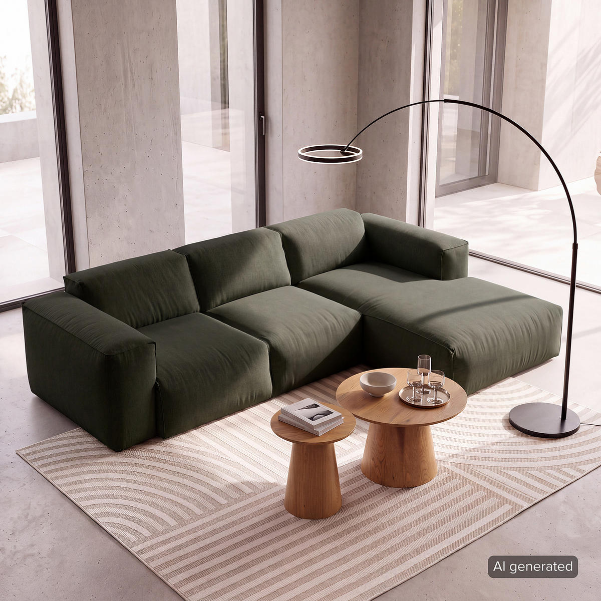 3-SITZER ECKSOFA mit Longchair - Schwarz/Grau, Kunststoff/Textil (251/173cm) - home24