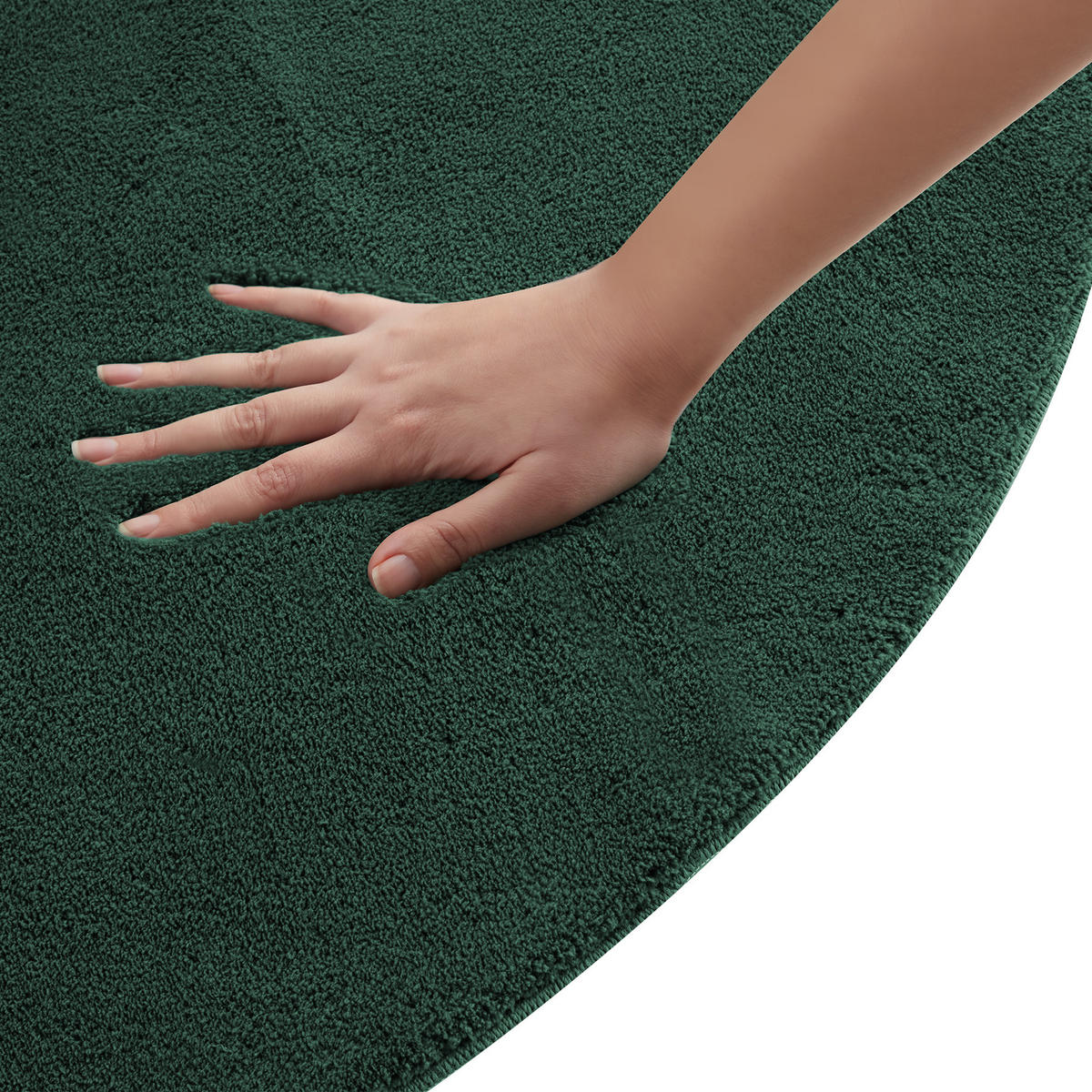 KURZFLORTEPPICH Soft Zone,rutschfeste Unterseite,grün - Grün, Kunststoff (120/120cm) - tectake