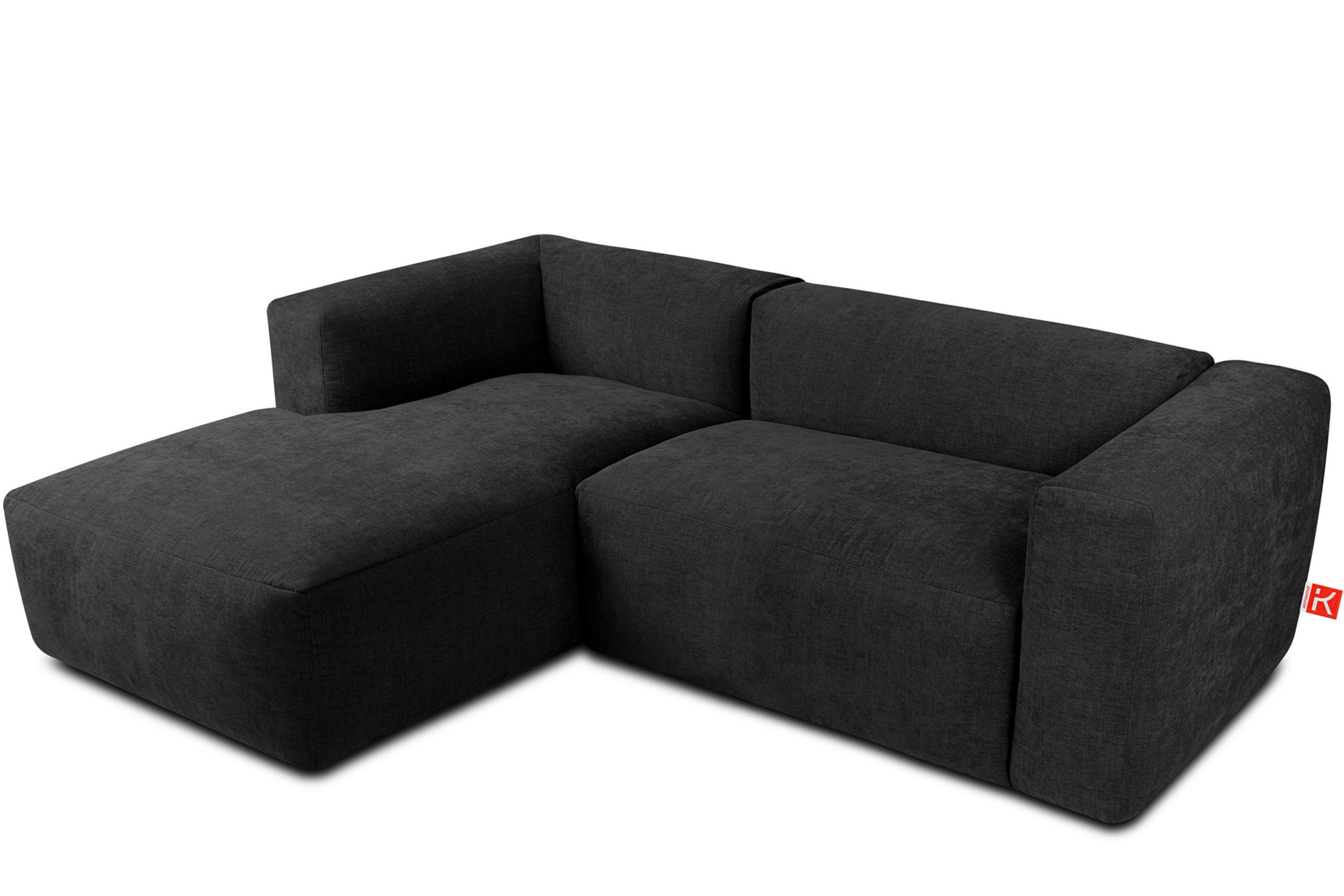 Thumbnail - Konsimo® Eckmodulsofa-Links, Graphit, Textil, L-Form,Freiform, 237x180 cm, Wohnzimmer, Sofas & Couches, Wohnlandschaften...