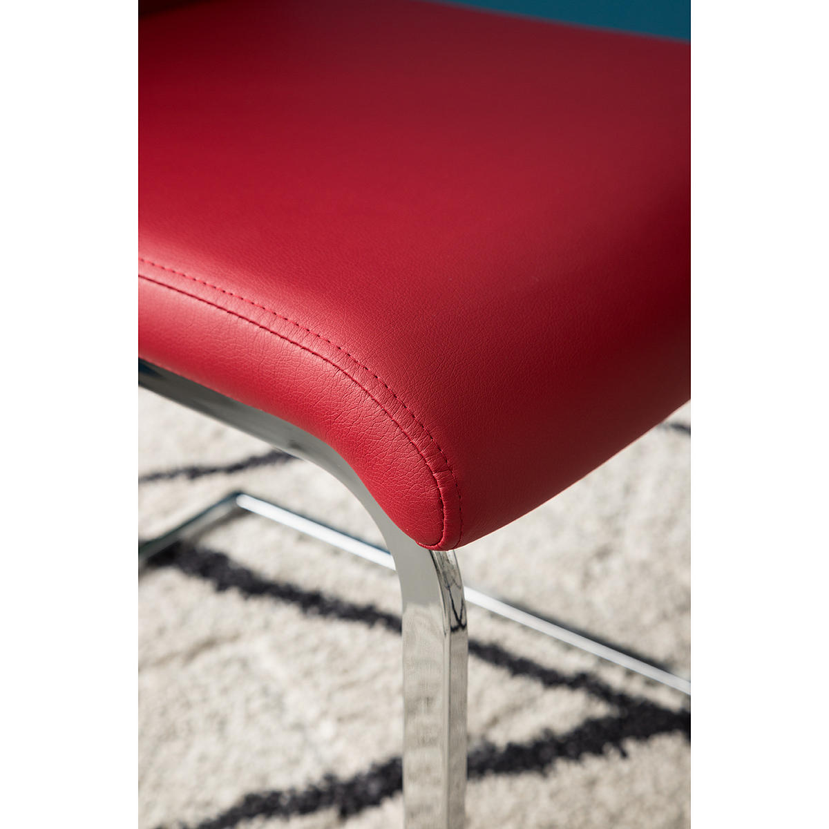 FREISCHWINGER - Metall / Textil - Bordeaux, Kunststoff/Metall (44/97/61cm) - home24