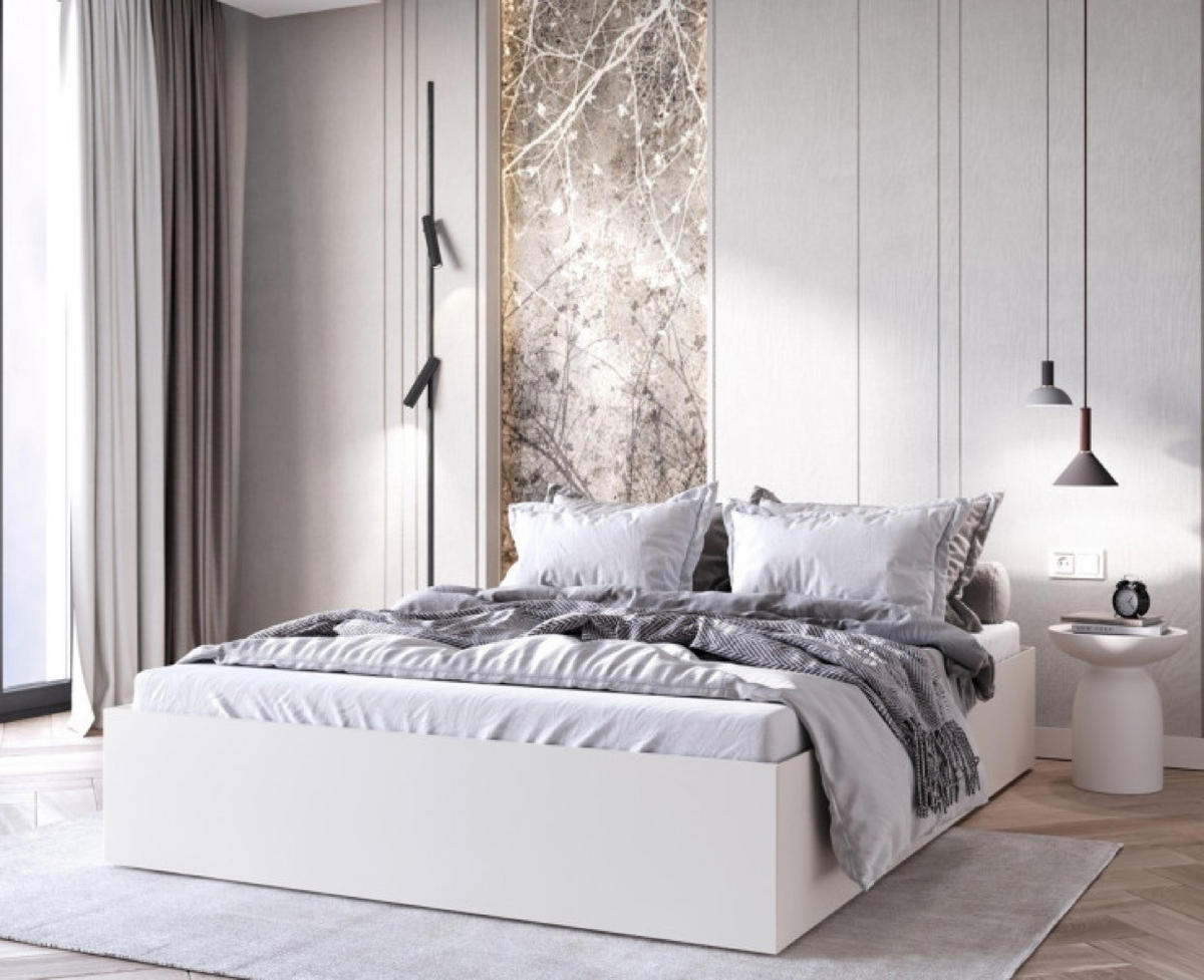 BETT Weiß MOND Mit Bettkasten 120x200 cm - Weiß, Textil (120/200cm) - Sepro Meble