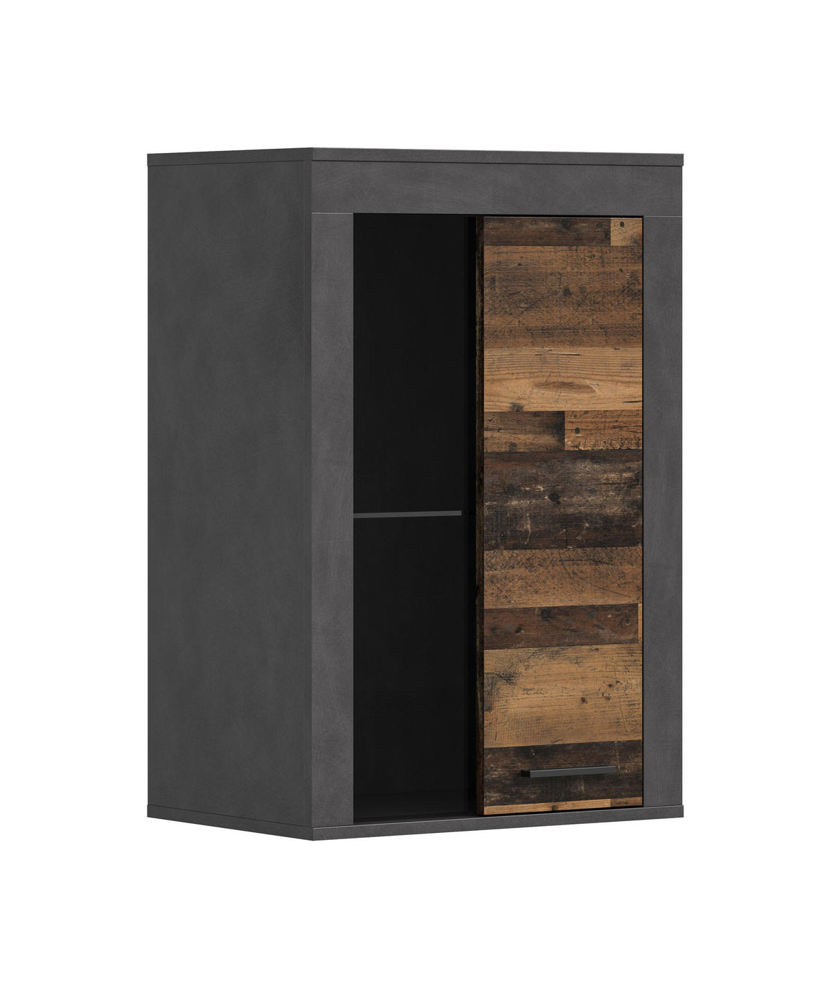 VITRINE JAM (B/H/T: ca. 60/86/35 cm) in Matera/Old Wood Nachbildung - Naturfarben, Holzwerkstoff (60/86/35cm)