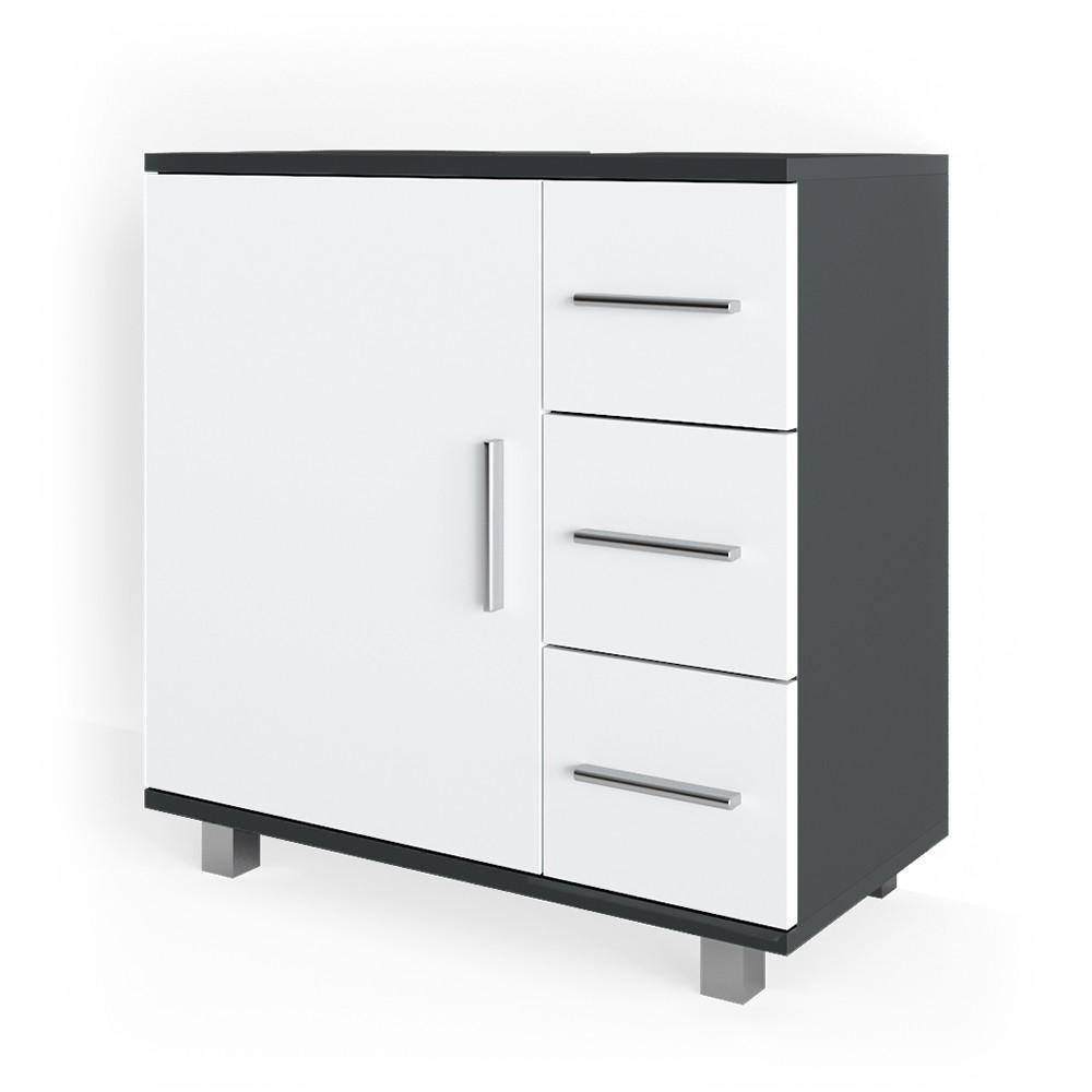 WASCHBECKENUNTERSCHRANK Ilias Anthrazit 60 x 60 cm - Anthrazit, Holzwerkstoff (60/60.8/33cm) - Vicco