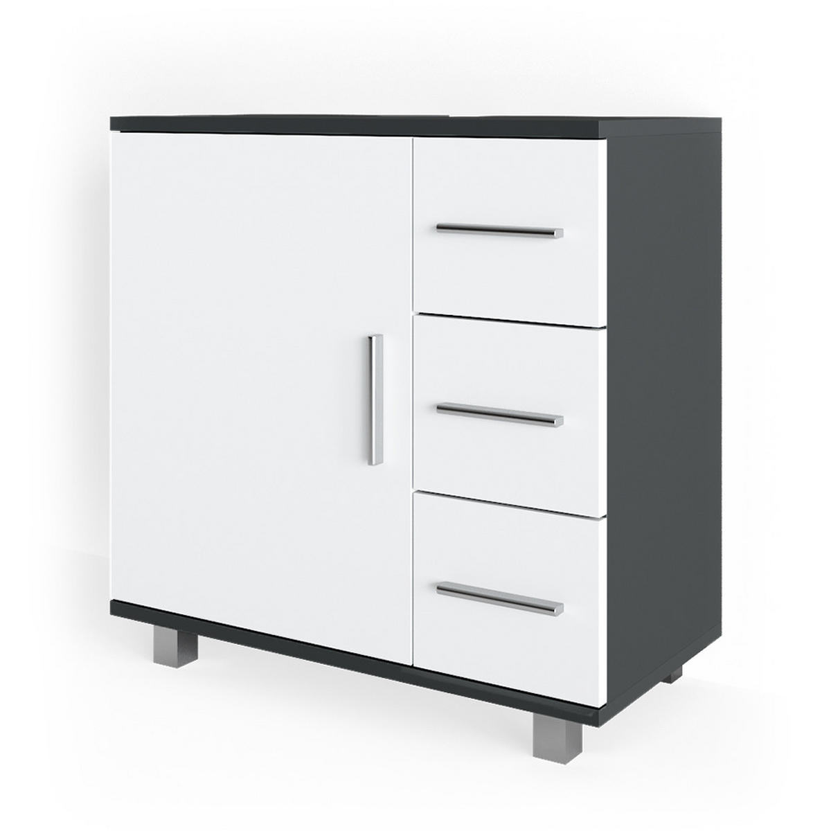 WASCHBECKENUNTERSCHRANK Ilias Anthrazit 60 x 60 cm - Anthrazit, Holzwerkstoff (60/60.8/33cm) - Vicco