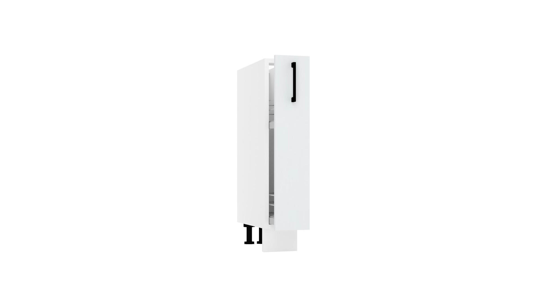 APOTHEKERSCHRANK D15CARGO - Dnoria - Elegante Stauraum Idee - Hellgrau, Holz/Metall (15/82/52.4cm) - ROYAL24_MARKT