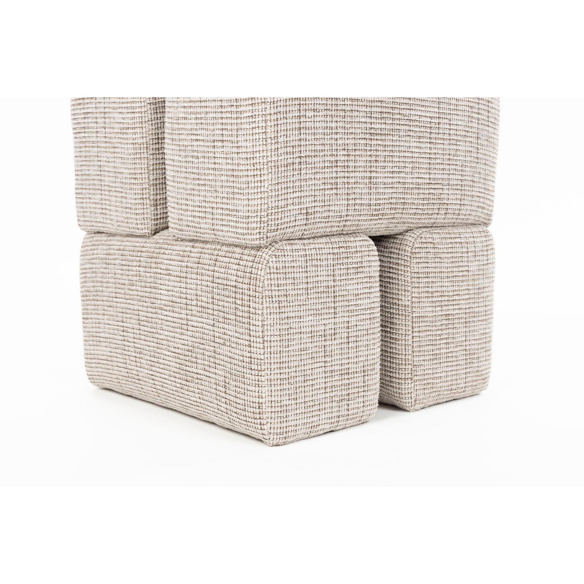 SITZHOCKER Staple Terracotta Braun/ Beige - Beige/Braun, Kunststoff (40/45/40cm) - Housecraft Living