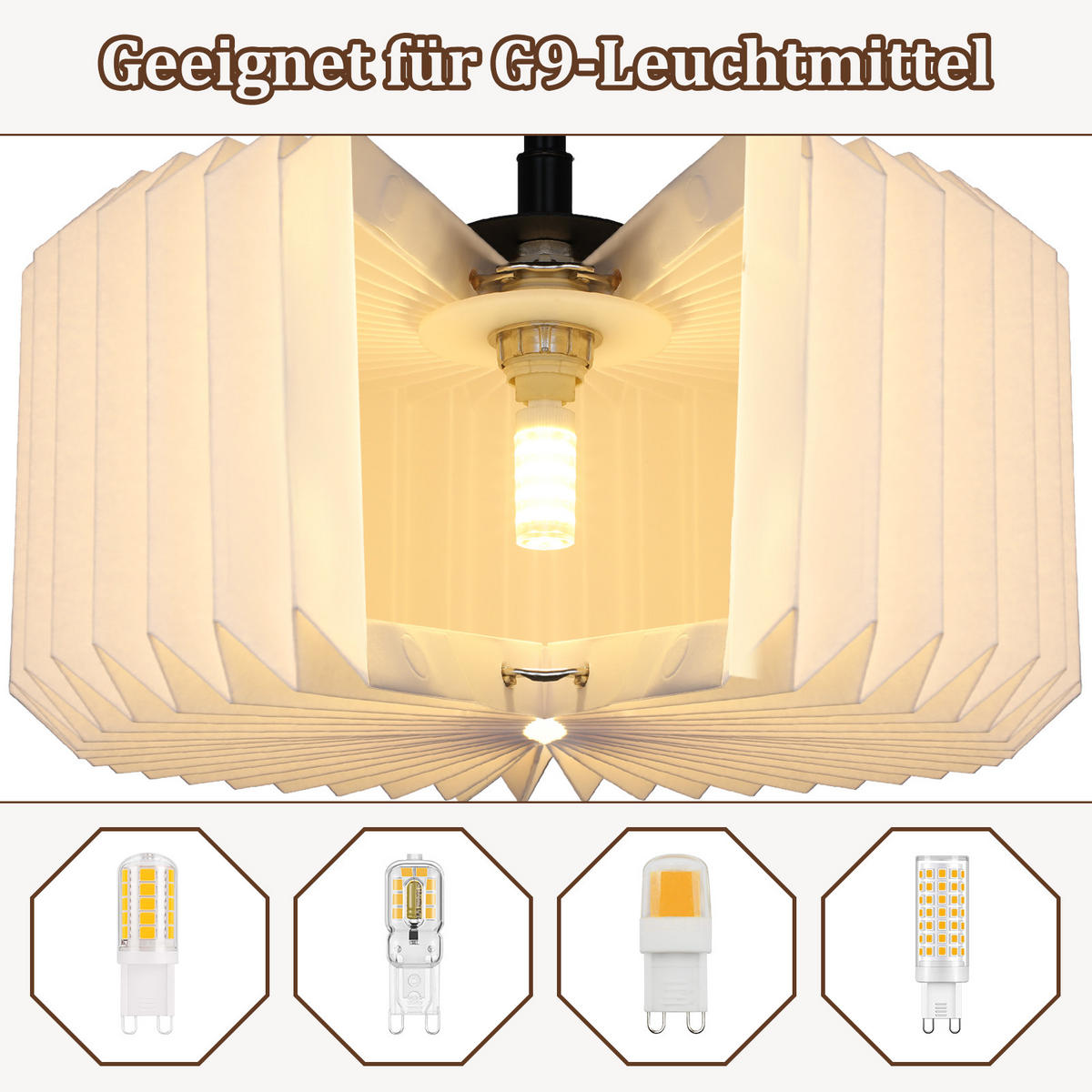 HÄNGELEUCHTE Brenn 24/144/68 cm - Weiß, Papier (68/24/144cm) - ZMH