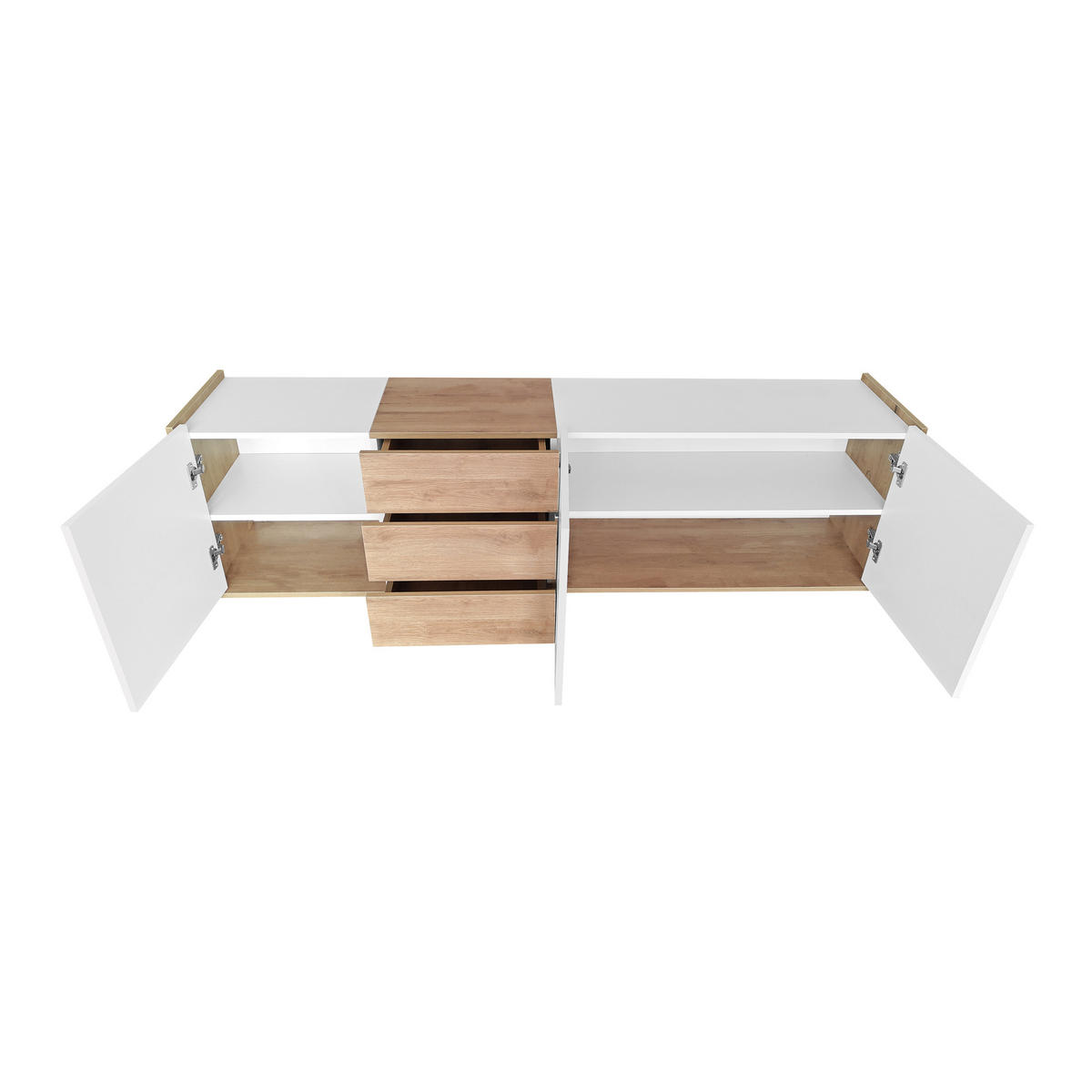 TV-ELEMENT Weiß 171.5/35/47 cm - Weiß, Holz (35/47/171.5cm) - Urban Meuble