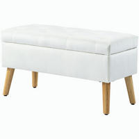SITZBANK Miguel Weiss mit Stauraum 102/35/43 cm - Weiß, Holz/Textil (80/40/35cm) - Jamb