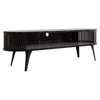 TV-LOWBOARD Roenni Oval - Multicolor/Schwarz, Holzwerkstoff/Metall (140/44/40cm) - MIRJAN24