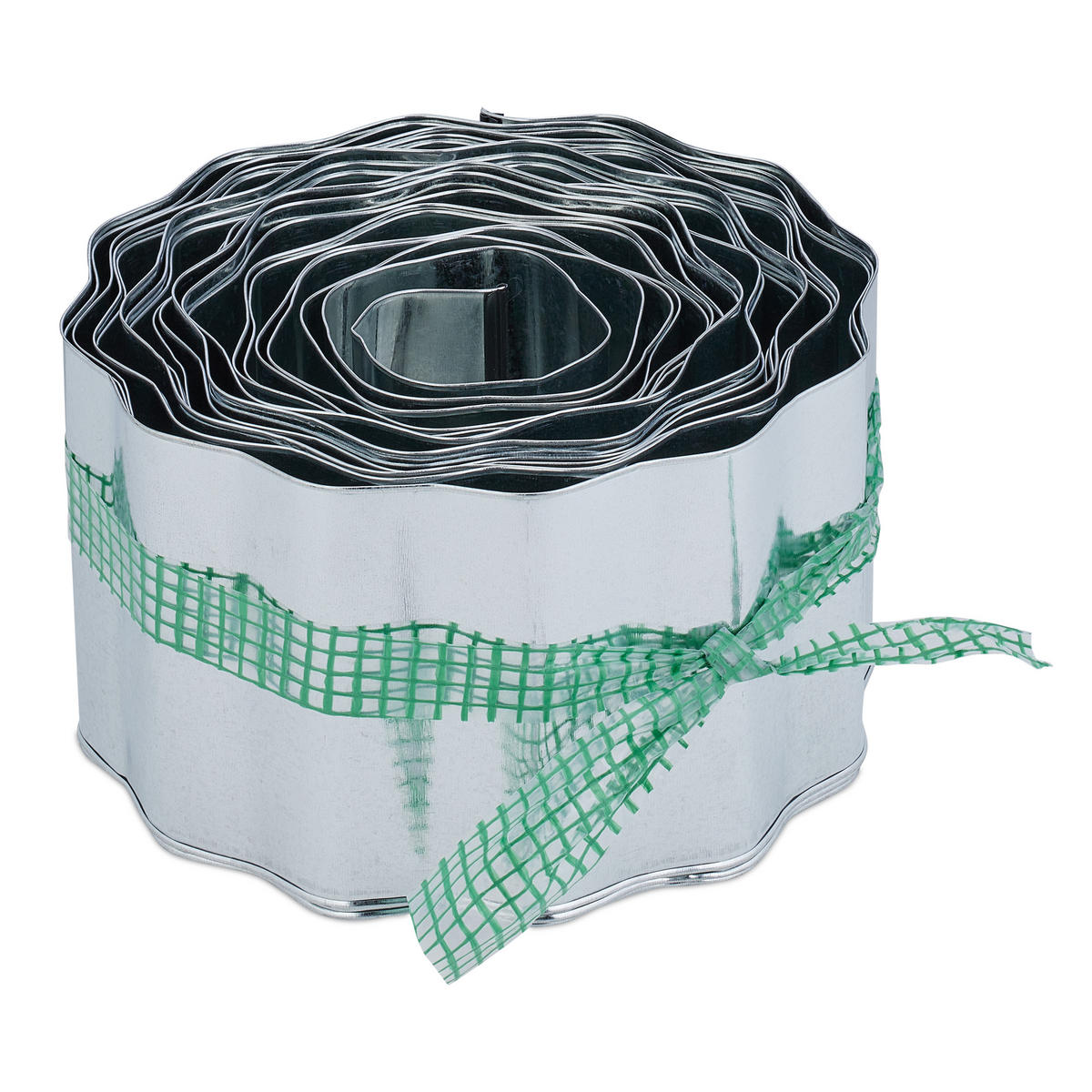 RASENKANTE - Silberfarben, Metall (0.2/16/1500cm) - Relaxdays