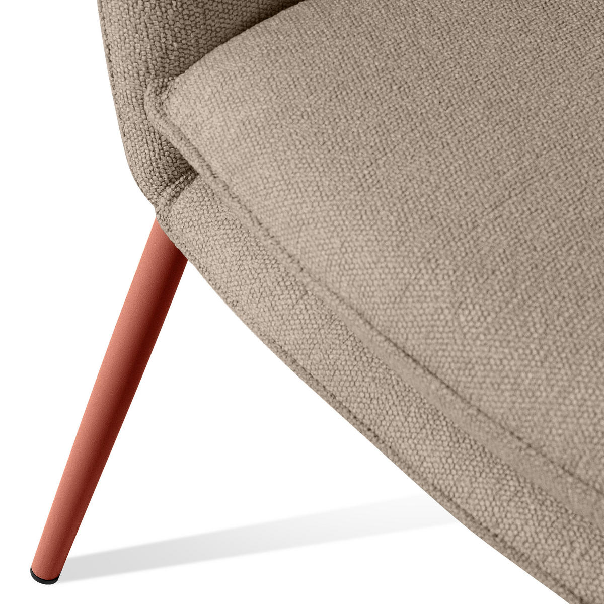 GARTENMÖBELSET SOLIS Gartenlounge-Set, hellbraun/rot - Hellbraun, Textil/Metall - KONSIMO®