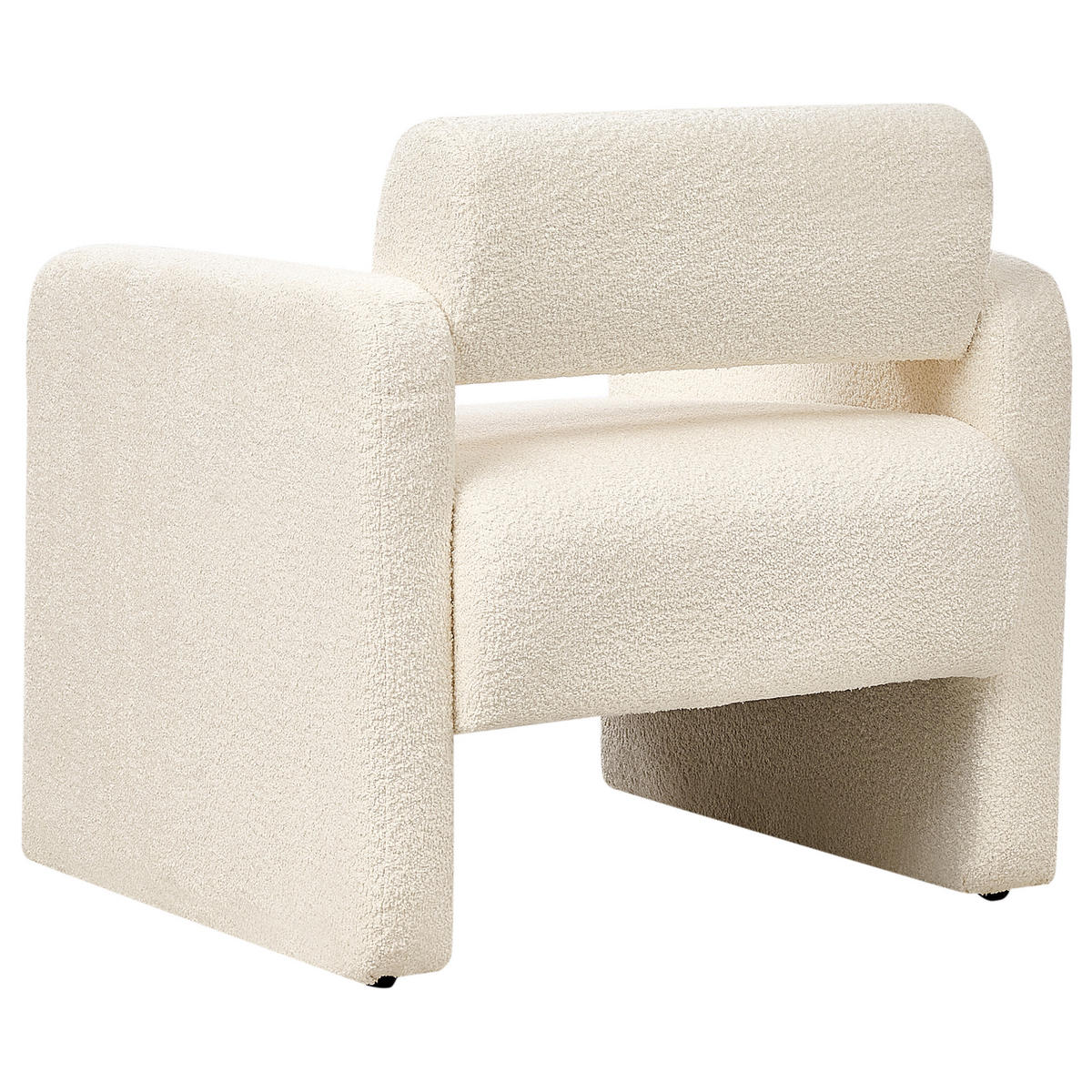 SESSEL Cremeweiß Hallsberg - Weiß, Textil (80/76/80cm) - Beliani