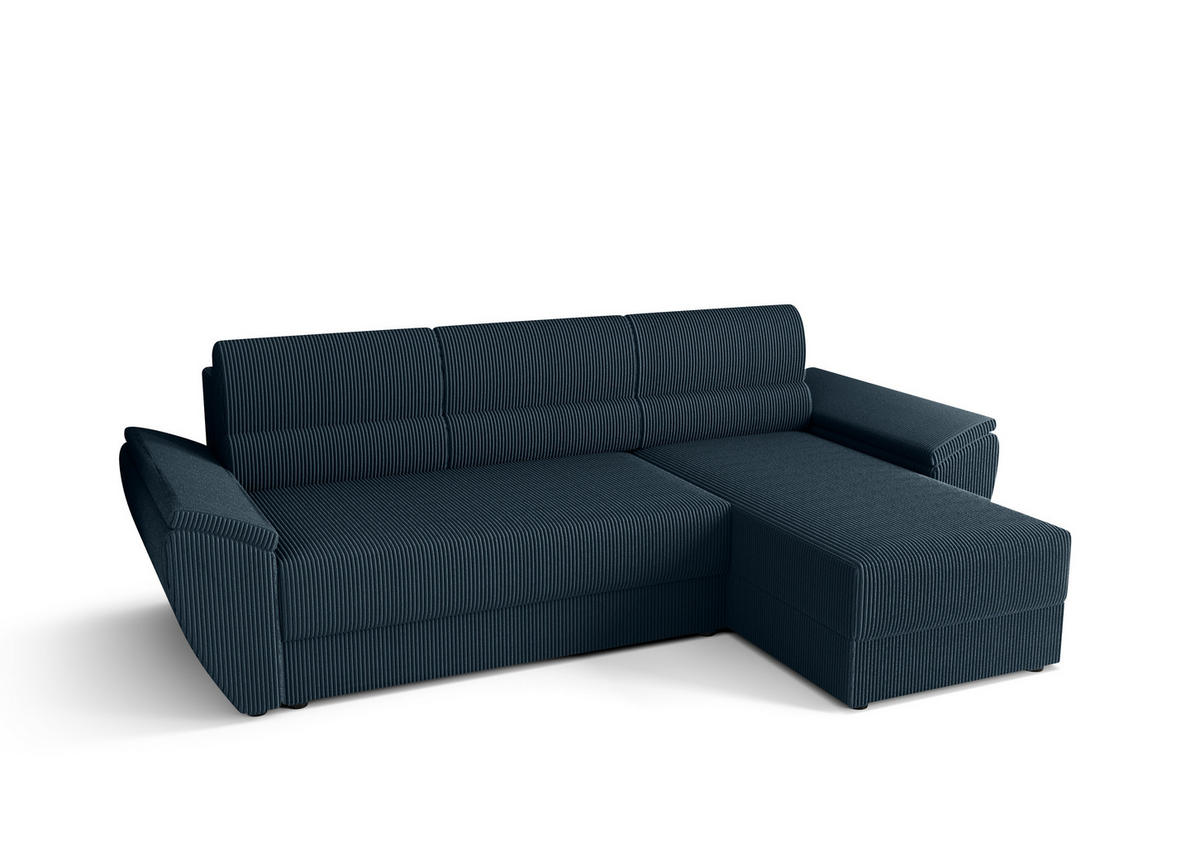 ECKSOFA L REBI L2 Poso 05 Rechts mit Schlaffunktion, Hellbraun, L-Form - Hellbraun, Textil (251/140cm)