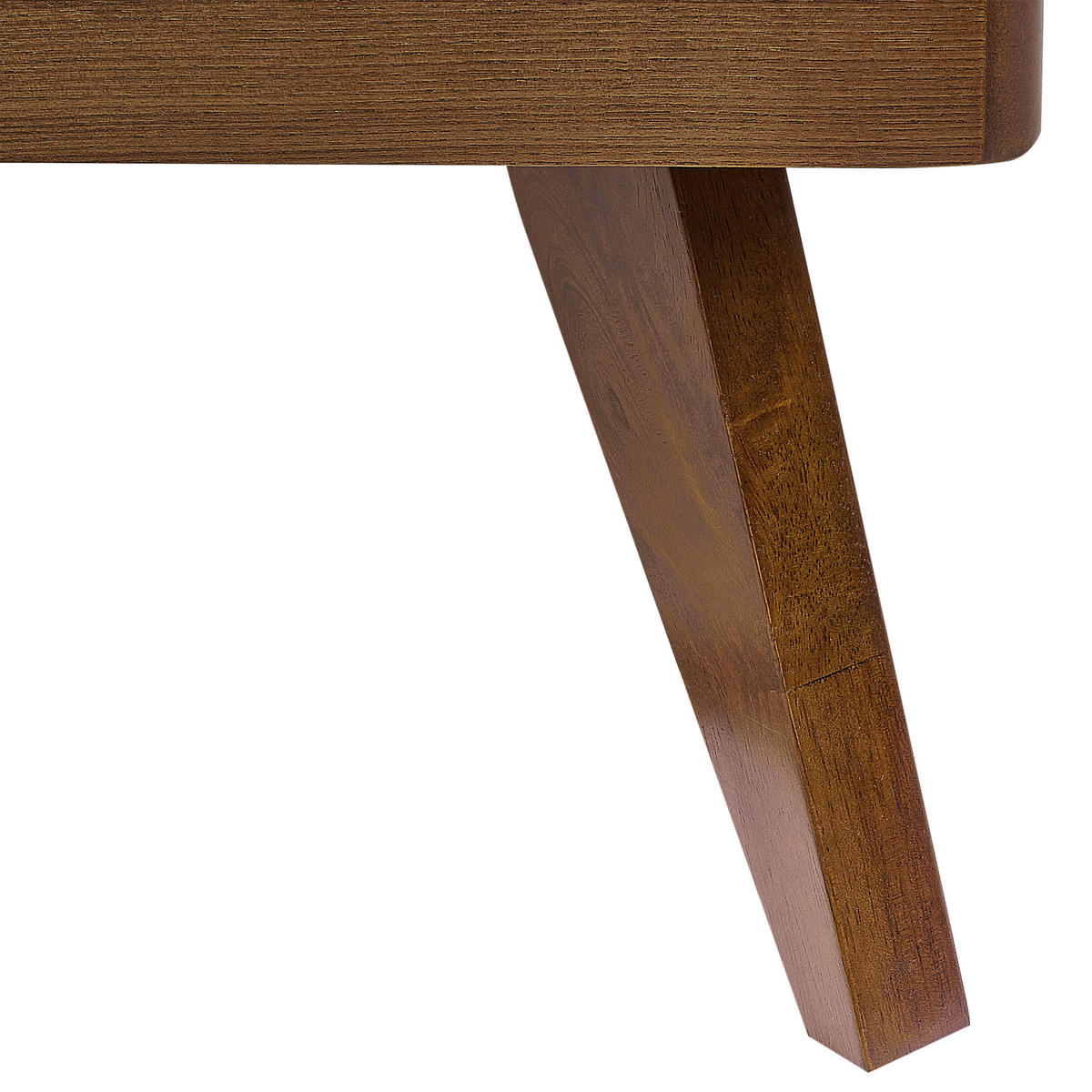 BETT mit Lattenrost 180/200 cm Dunkelbraun Poissy - Dunkelbraun/Beige, Holzwerkstoff (180/200cm) - Beliani